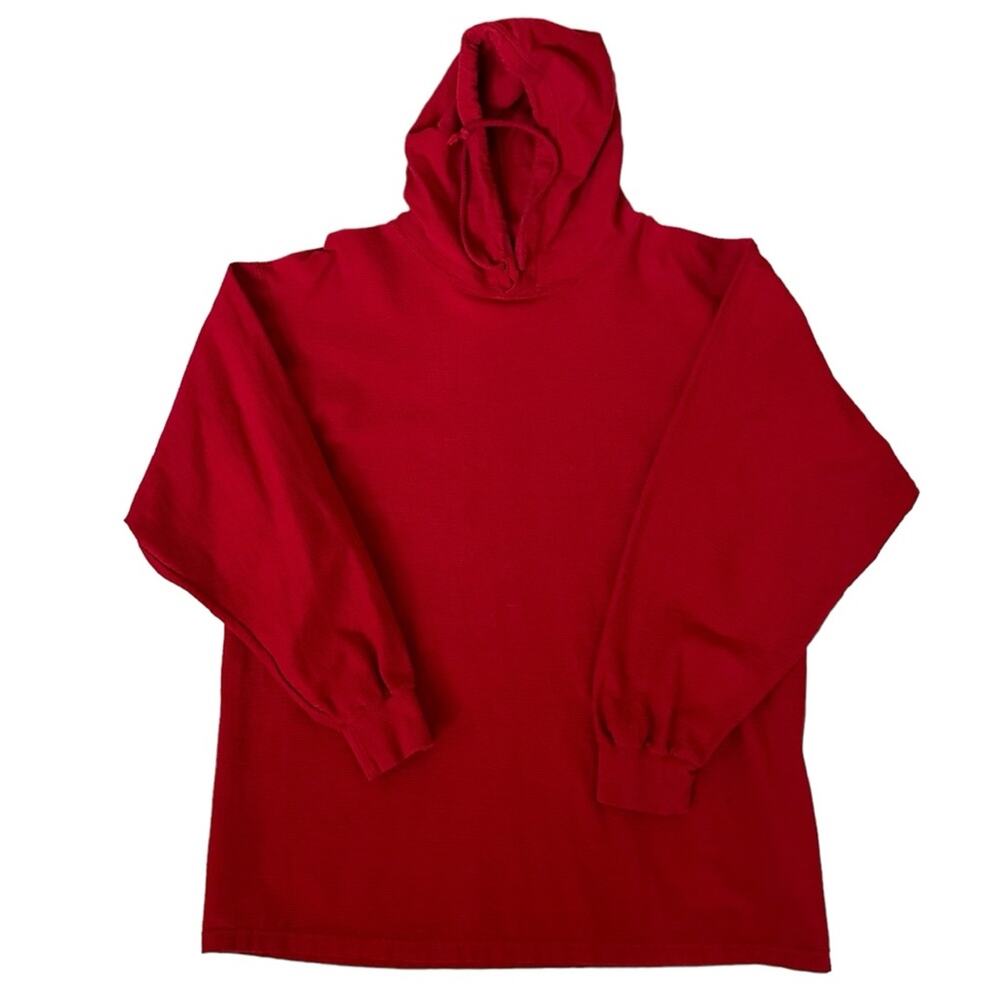 Vintage‎ Galt Sand Red Hooded Sweatshirt Unisex Size L Pullover